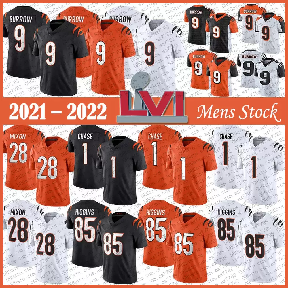 CIN 1 JaMarr Chase 2022 Mens Football jersey 9 Joe Burrow 28 Joe Mixon 85 Tee Higgins High quality Stitched jerseys stock, Black;red
CIN 1 JaMarr Chase 2022 Mens Football jersey 9 Joe Burrow 28 Joe Mixon 85 Tee Higgins High quality Stitched jerseys stock, Black;red