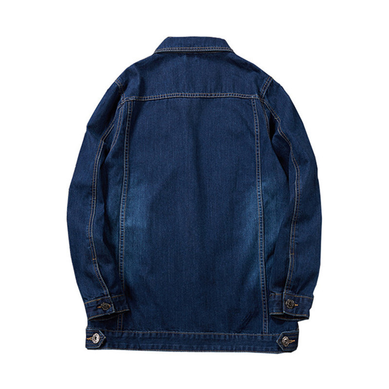 7XL 8XL Autumn and Winter New Style Men's Large Size Denim Jacket Casual Gold Style Personality Fashion Denim Shirt Male 201119