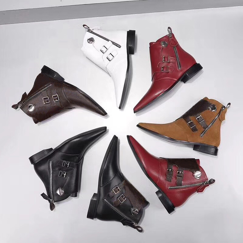 Hot Sale 2020 New Designer Jumble flat ankle boot Martin boots for women calf leather winter boots pointed toe Sexy shoes big size 7colors, C7
Hot Sale 2020 New Designer Jumble flat ankle boot Martin boots for women calf leather winter boots pointed toe Sexy shoes big size 7colors, C7