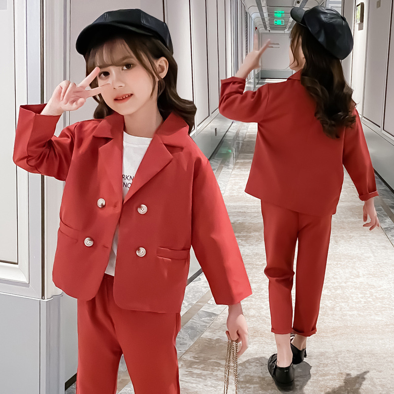 Autumn 2020 Children Girls Suit Teen Girls Clothing Set Casual Jackets Pants Two Pieces Suit for Girls Outfits 10 12 13 YearsX1019