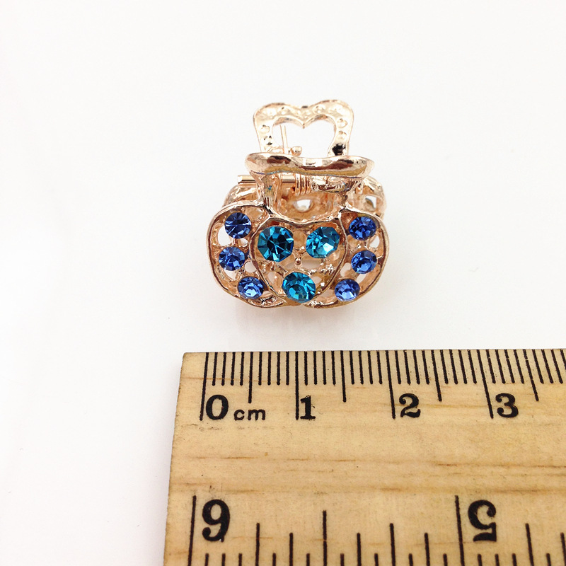 Crystal Rhinestone Gripper Hair Clips with Gold & Silver Crowns for Fashionable Updos