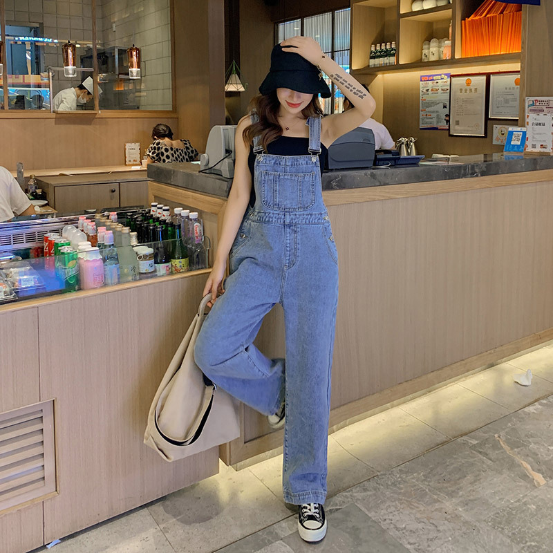 Lguc.H Denim Overalls Jumpsuit Women Loose High Waist Jeans Woman Straight Women Jeans Casual Korean Style Jean Femme XS 201105