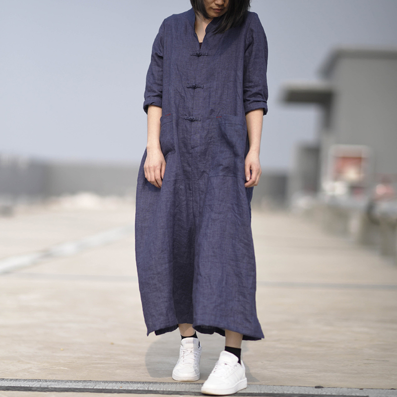 Johnature Women Vintage Jumpsuits Pockets Belt New Cotton Linen Women Spring Cloths Loose Fall Retro Casual Jumpsuits 201007