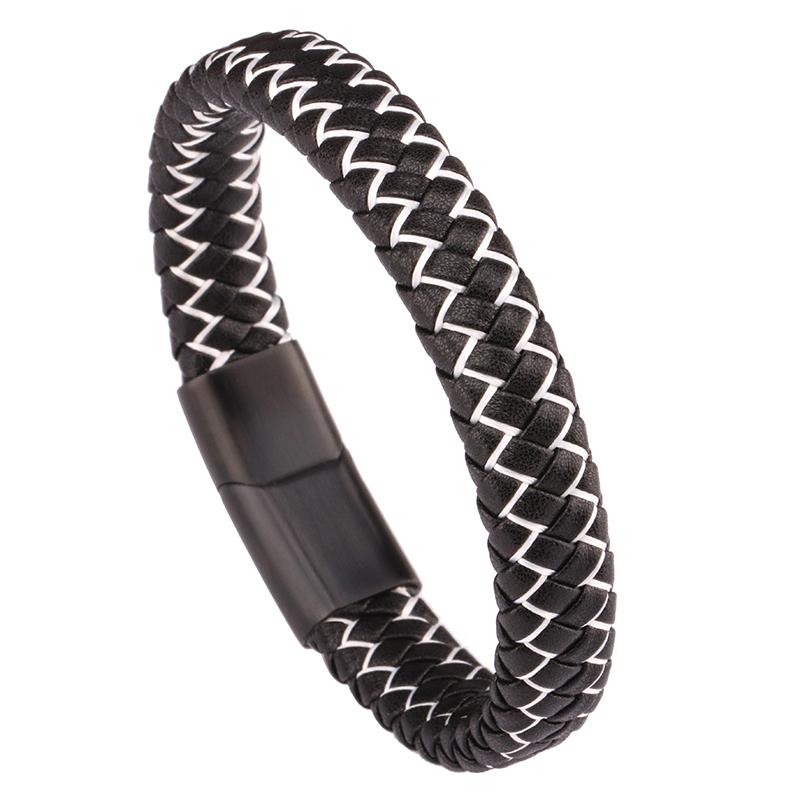 Charm Bracelets Vanbula European And American Retro Punk Woven Leather Stainless Steel Trendy Men's Bracelet Jewelry Gift Boyfriend
Charm Bracelets Vanbula European And American Retro Punk Woven Leather Stainless Steel Trendy Men's Bracelet Jewelry Gift Boyfriend