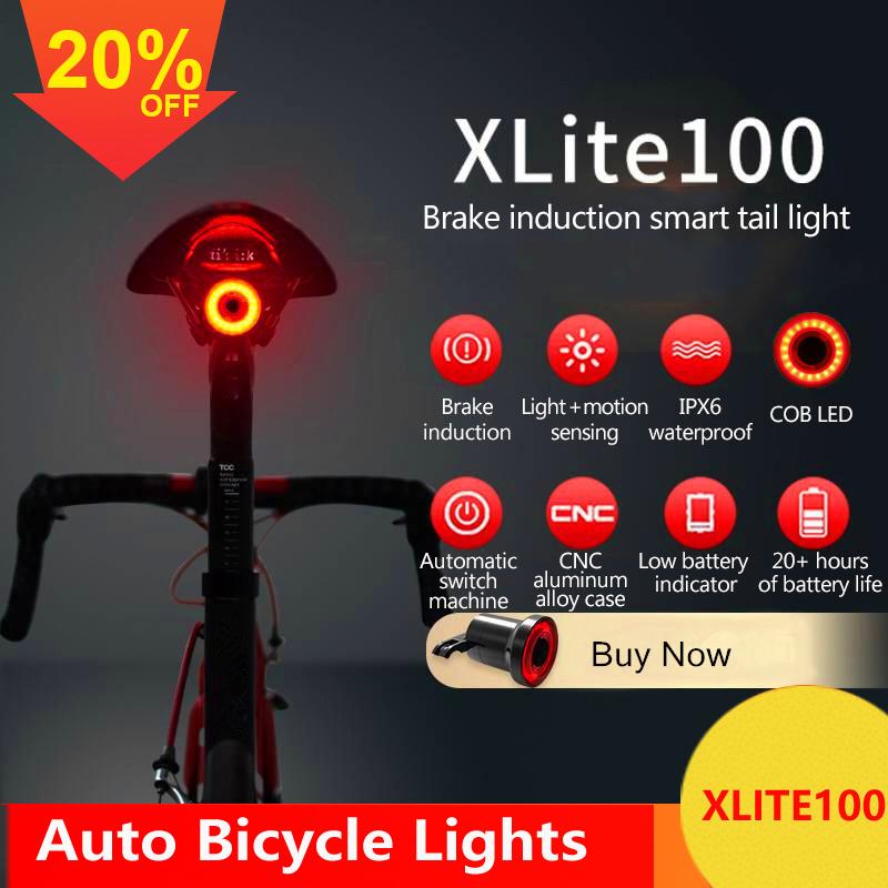 Bicycle Smart Auto Brake Sensing Light IPx6 Waterproof LED Charging Cycling Taillight Bike Rear Light Accessories xlite100
Bicycle Smart Auto Brake Sensing Light IPx6 Waterproof LED Charging Cycling Taillight Bike Rear Light Accessories xlite100