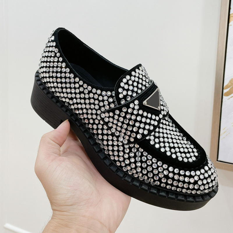 Loafers With Crystals Red Bottom Dress Shoes For Woman Platform Oxfords Thick Rubber Sole Penny Loafer Designers Sneaker Lady Wedding Party Work
Loafers With Crystals Red Bottom Dress Shoes For Woman Platform Oxfords Thick Rubber Sole Penny Loafer Designers Sneaker Lady Wedding Party Work