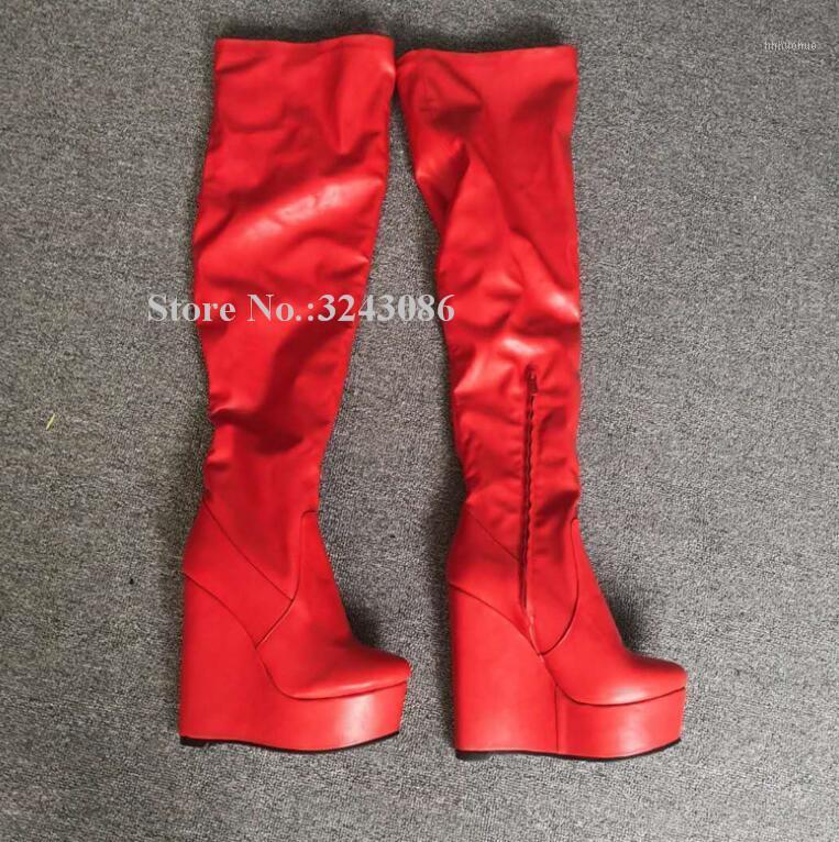 Woman Red Color Leather Wedge Long Boots Fashion Real Photos Platform Over the Knee Boots Lady Best Design Warm Snow1
Woman Red Color Leather Wedge Long Boots Fashion Real Photos Platform Over the Knee Boots Lady Best Design Warm Snow1