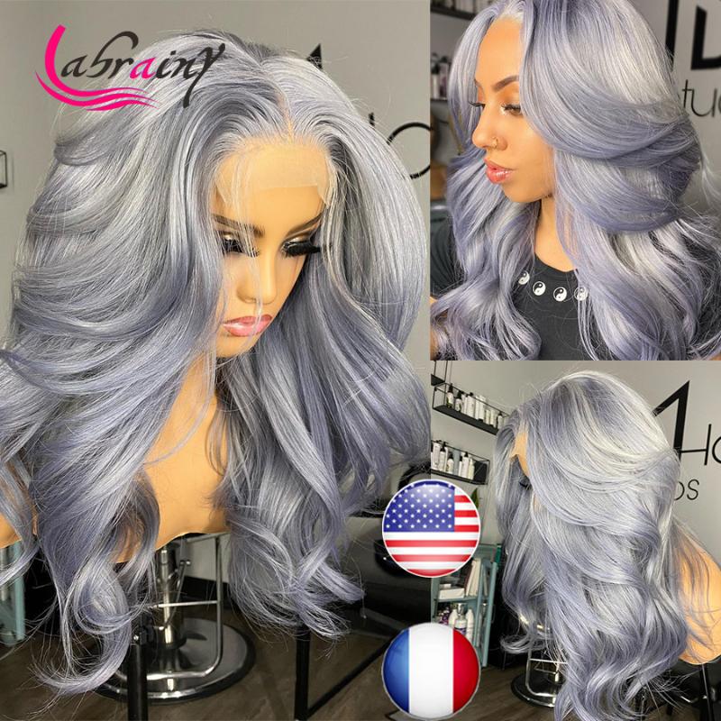 Light Purple Body Wave Lace Front Wig HD Transparent Lace Frontal Wig Pre Plucked With Baby Hair Brazilian Remy Human Hair, As pic
Light Purple Body Wave Lace Front Wig HD Transparent Lace Frontal Wig Pre Plucked With Baby Hair Brazilian Remy Human Hair, As pic