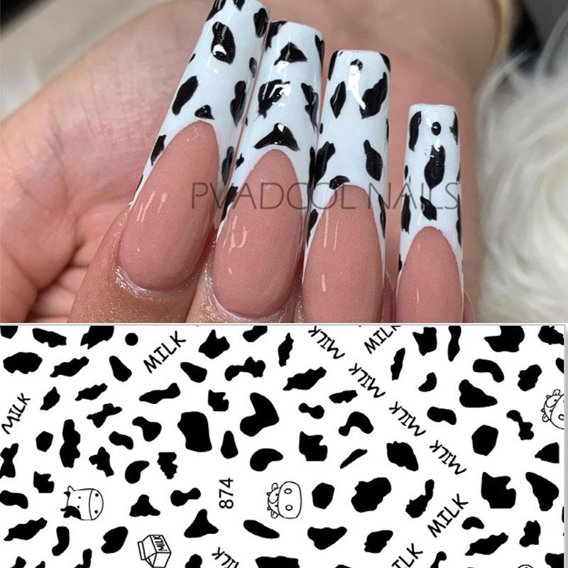Nail Art 3D Decal Stickers Animal Cow Print Nails Irregular Black Spots Adhesive Sticker Manicure Decoration Tool, Cow print sticker
Nail Art 3D Decal Stickers Animal Cow Print Nails Irregular Black Spots Adhesive Sticker Manicure Decoration Tool, Cow print sticker