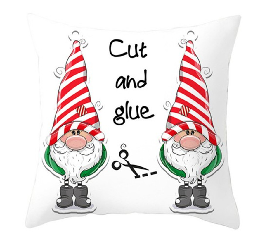 Cute Animal Pattern Cushion Cover Cartoon Christmas Style Pillow Cover for Home Sofa Car Decorative Throw Pillowcase