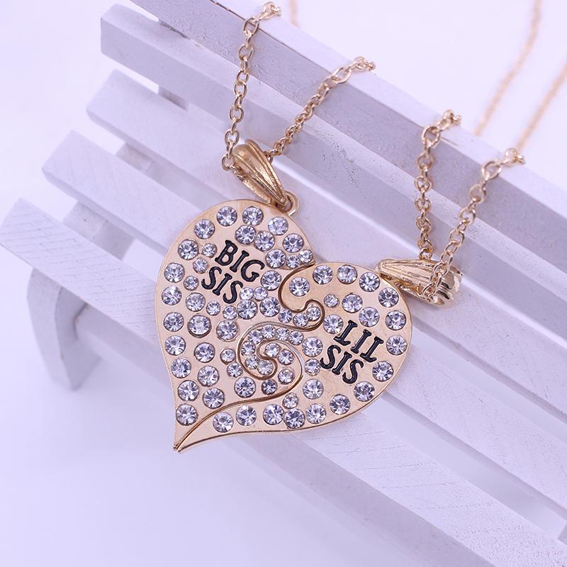 2020 2 Pcs/Set Crystal Letter "Big Little Sister" Necklace For Sisters Best Friends Forever Gold Silver Charm New Jewelry Gifts
2020 2 Pcs/Set Crystal Letter "Big Little Sister" Necklace For Sisters Best Friends Forever Gold Silver Charm New Jewelry Gifts