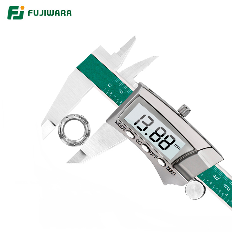 FUJIWARA 0-150mm Digital Display Stainless Steel Caliper 1/64 Fraction/MM/Inch LCD Electronic Vernier Caliper T200602