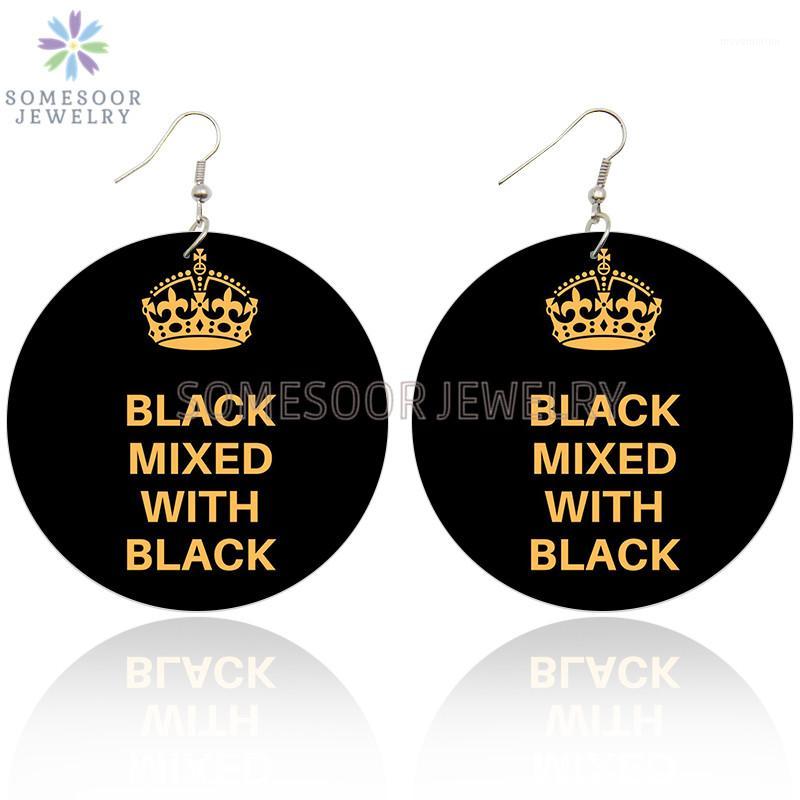 SOMESOOR Black Mixed With Black Queen Crown Design Wooden Drop Earrings Inspire Sayings Both Side Print Ear Loops For Women Gift1
SOMESOOR Black Mixed With Black Queen Crown Design Wooden Drop Earrings Inspire Sayings Both Side Print Ear Loops For Women Gift1