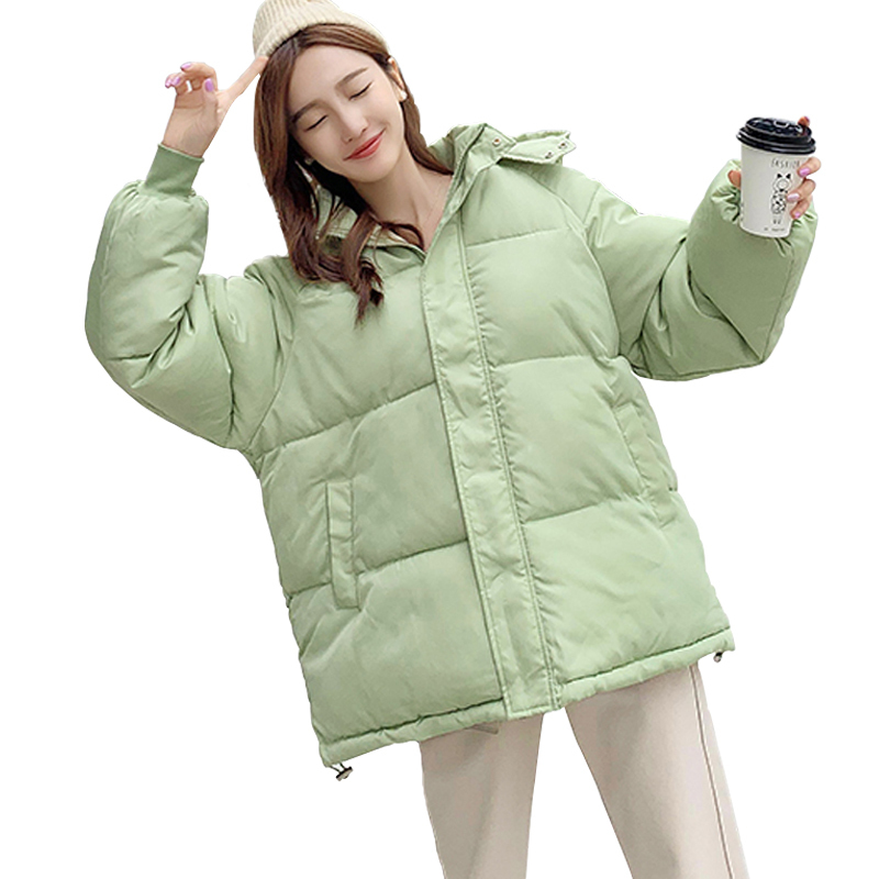 Winter Women Warm Parkas Jackets Coats Plus Size Loose Outerwear cottonpadded jacket Thicken Female Fashion Solid Parka 201019