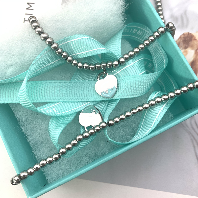 4mm Bead Chain 15mm Heart Bracelets Women Strands Stainless Steel Couple Jewelry Gifts for Girlfriend Accessories blue Green Wholesale
4mm Bead Chain 15mm Heart Bracelets Women Strands Stainless Steel Couple Jewelry Gifts for Girlfriend Accessories blue Green Wholesale