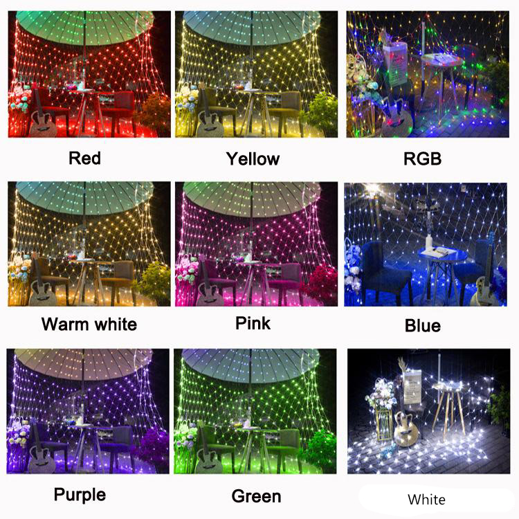 6M*4M New 8m*10m 3M*2M 1.5M*1.5M LED String Net Lights Ceiling Christmas Party Wedding Outdoor Decoration lamps