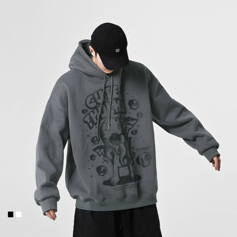 2021 High quality Autumn Winter Graffiti Thick Hip Impression Plus Velvet National Male Trend Nightgown Drop Retro Cute Hoodie UGFQ, Gray.
2021 High quality Autumn Winter Graffiti Thick Hip Impression Plus Velvet National Male Trend Nightgown Drop Retro Cute Hoodie UGFQ, Gray.