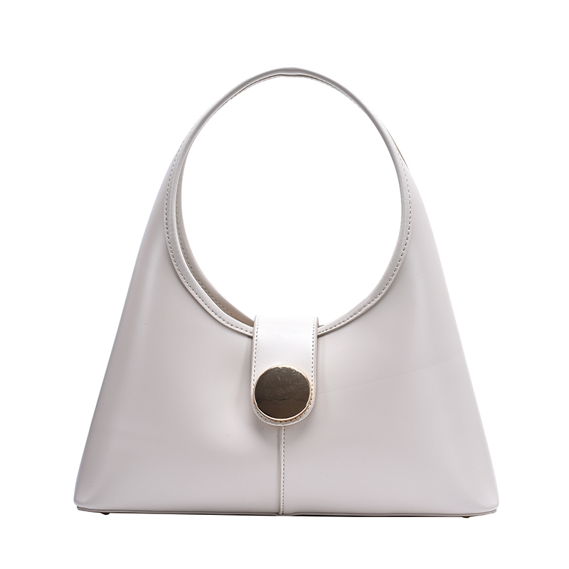 Chic Compact Woman's Shoulder Purse Practical All-Day Wear Solid Hued Tote