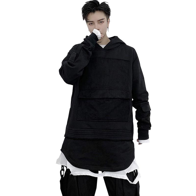 New Arrival Black Suede Fabric Patchwork Big Pockets Men's Pullover Hoodies Hip Hop Darkly Hooded Sweatshirts Streetwear
New Arrival Black Suede Fabric Patchwork Big Pockets Men's Pullover Hoodies Hip Hop Darkly Hooded Sweatshirts Streetwear