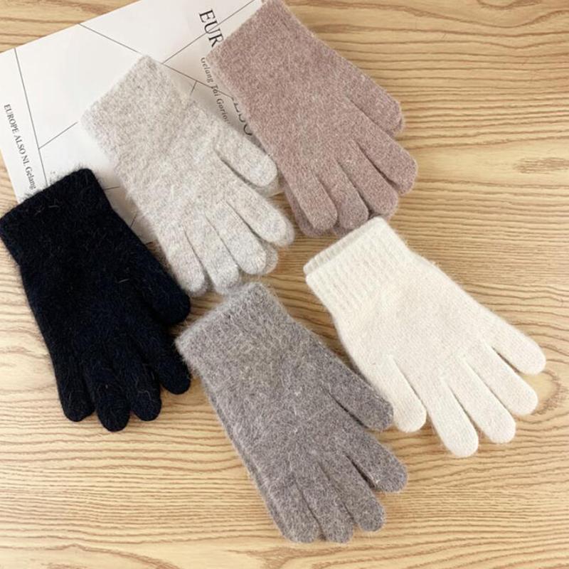 Women Winter Thick Knitted Cashmere Plush Wool Knit Warm Mittens Female Cute Five Fingers Gloves
Women Winter Thick Knitted Cashmere Plush Wool Knit Warm Mittens Female Cute Five Fingers Gloves
