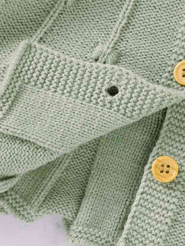 Baby Raglan Sleeve Button Front Cardigan SHE