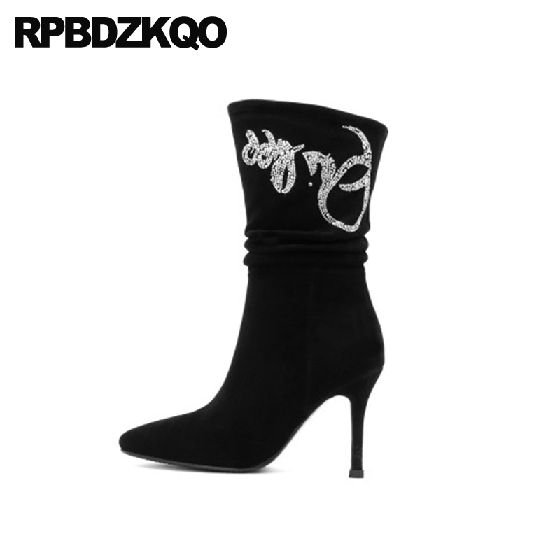 plus size black brand women winter boots genuine leather high heel 2020 stiletto suede big shoes fall quality 10 9 pointed toe
plus size black brand women winter boots genuine leather high heel 2020 stiletto suede big shoes fall quality 10 9 pointed toe