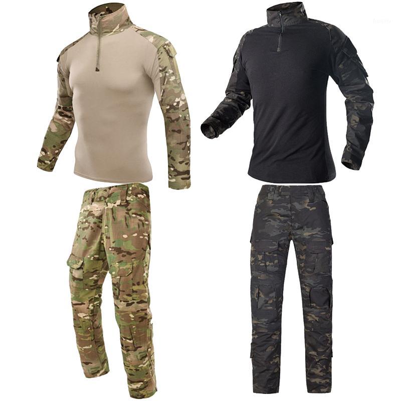 

Men Uniform Multicam Militar Multicam Camouflage Suits Hunting Tactical Special Force Uniforms Combat Ghillie Suit1, Black