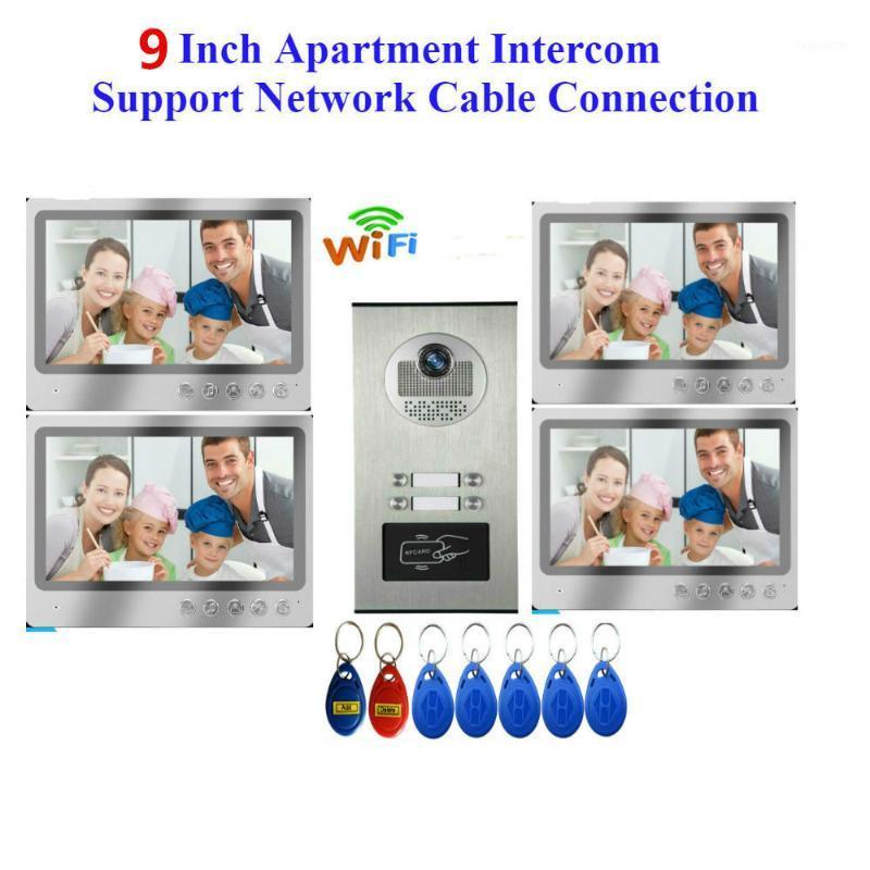 9 inch Wired Wifi Apartments Video Door Phone Intercom System RFID IR-CUT HD 1000TVL Camera with 2~4Apartment/Family1
9 inch Wired Wifi Apartments Video Door Phone Intercom System RFID IR-CUT HD 1000TVL Camera with 2~4Apartment/Family1