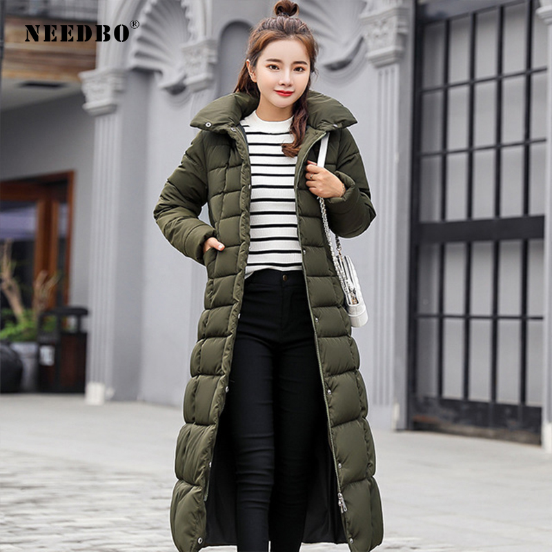 NEEDBO Down Coat women Long Down Jacket Women Winter with Hooded Down Coat Winter Oversize Doudoune Jacket Coat Lady Parka T200107