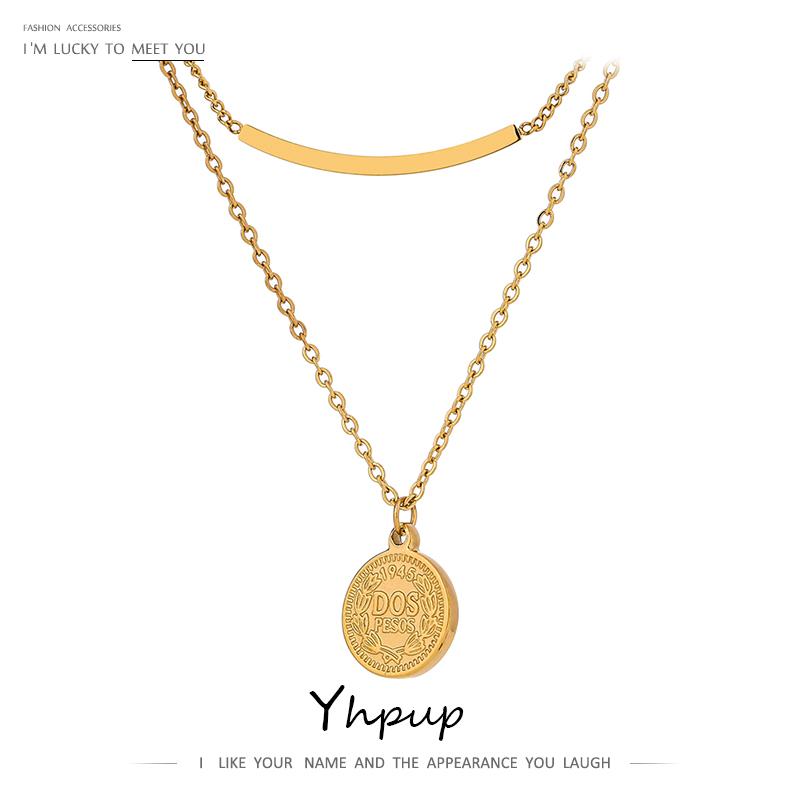 Yhpup Trendy Portrait Coin Layered Pendant Necklace for Women Stainless Steel Collane Donna Statement Jewelry Bijoux Femme 2020
Yhpup Trendy Portrait Coin Layered Pendant Necklace for Women Stainless Steel Collane Donna Statement Jewelry Bijoux Femme 2020