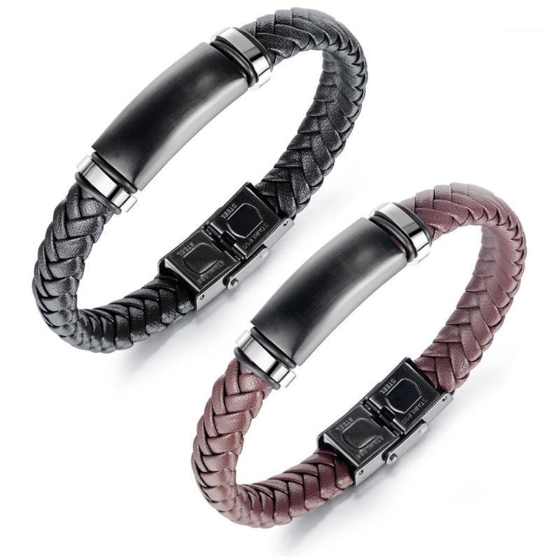 Fashion Men Bracelet Bangle Black Braided PU Leather Jewelry Stainless Steel Magnet Buckle Gift1
Fashion Men Bracelet Bangle Black Braided PU Leather Jewelry Stainless Steel Magnet Buckle Gift1