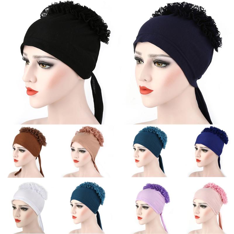 Ladies Solid Color Lace Floral Turban Hat Adjustable Hair Head Wrap Cap Hats TOSQD0021, White
Ladies Solid Color Lace Floral Turban Hat Adjustable Hair Head Wrap Cap Hats TOSQD0021, White