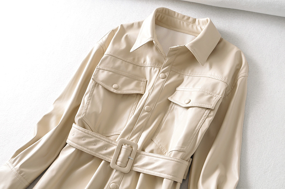 Motorcycle Women Leather Shirt Street Personality Metal Single Buttons Pu Shirt New Autumn Winter Casual Long Sleeve Tops Blouse T200810