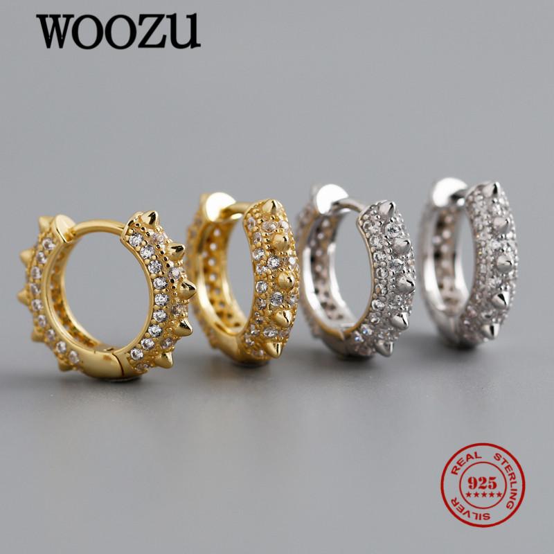 WOOZU Genuine 925 Sterling Silver Luxury Pave Zircon Circle Hoop Earrings For Trendy Women Punk Men Rock 2021 New Jewelry Gift
WOOZU Genuine 925 Sterling Silver Luxury Pave Zircon Circle Hoop Earrings For Trendy Women Punk Men Rock 2021 New Jewelry Gift