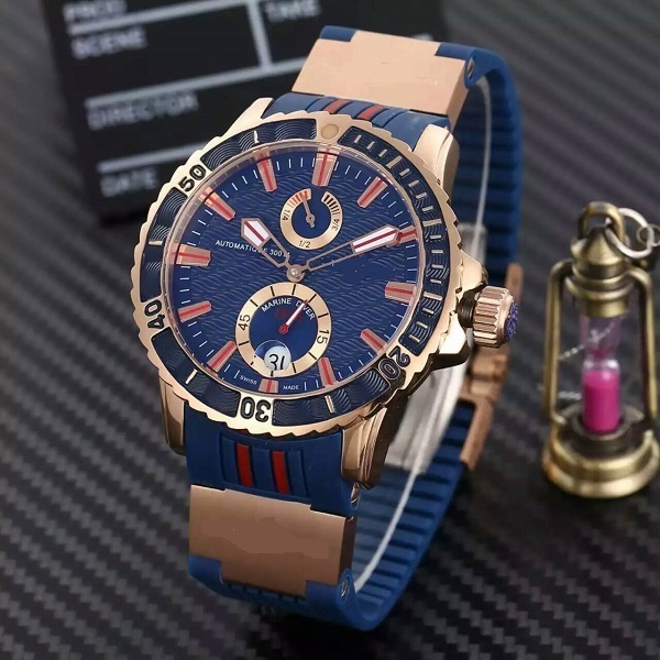 44MM AUTOMATIC MECHANICAL RUBBER STRAP WATERPROOF MEN WATCH MENS WRISTWATCH SPORT MARINE DIVER 2014 263-10-3R BIRTHDAY GIFT, Slivery;brown 
44MM AUTOMATIC MECHANICAL RUBBER STRAP WATERPROOF MEN WATCH MENS WRISTWATCH SPORT MARINE DIVER 2014 263-10-3R BIRTHDAY GIFT, Slivery;brown