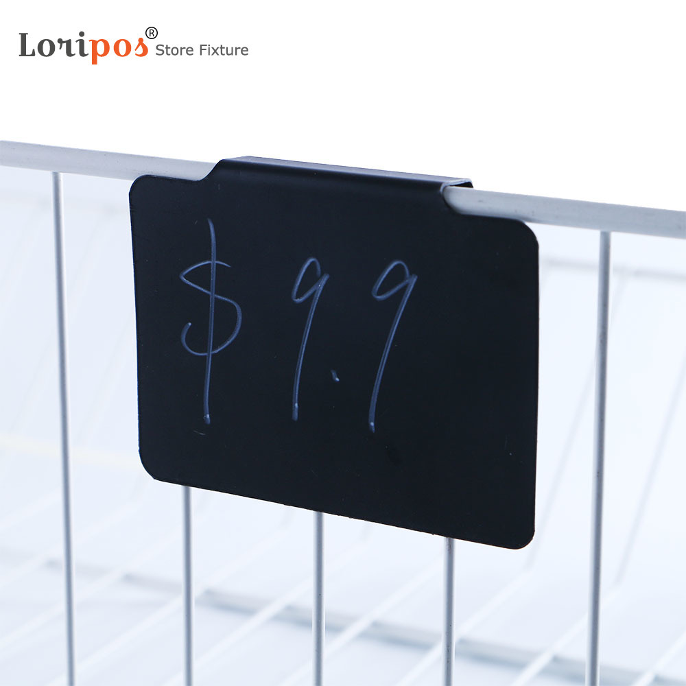 White Clip Label Holders Chalk Pen Chalkboard Labels Food Storage Classification Removable Metal Bin Clips| Loripos