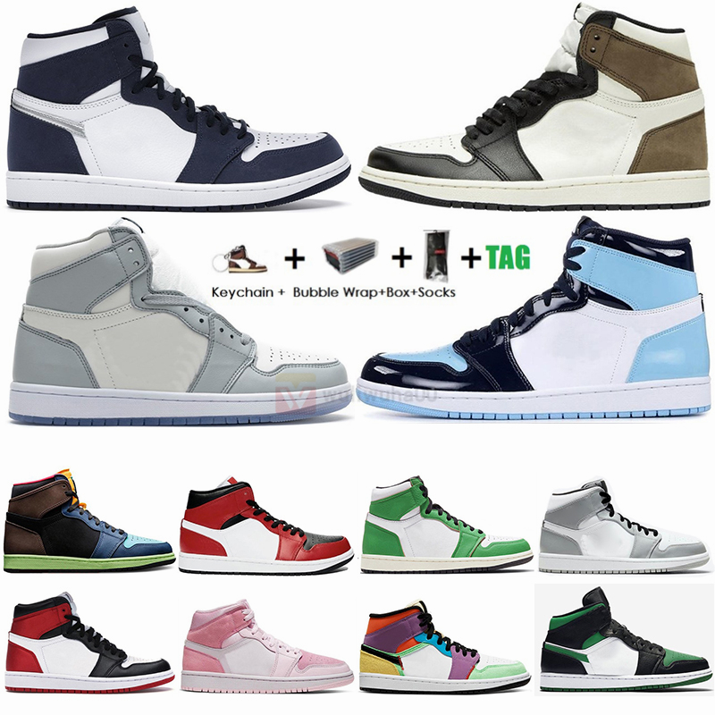 With Box Airs Jumpman 1 1s Mens Basketball Shoes Obsidian UNC Twist Travis Scotts Retro Sports Sneakers 36-47 Trainers
With Box Airs Jumpman 1 1s Mens Basketball Shoes Obsidian UNC Twist Travis Scotts Retro Sports Sneakers 36-47 Trainers