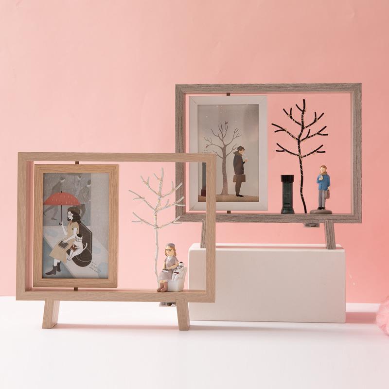 Creative 6 inch Wooden Photo Frame With LED Light Couple Rotating Desktop Decoration Picture Frames Ornament
Creative 6 inch Wooden Photo Frame With LED Light Couple Rotating Desktop Decoration Picture Frames Ornament