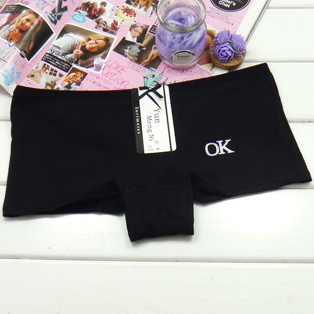 6 pieces/set women boxer cotton Panties womens underwear Safety panty solid cute lingerie ladies girls intimate woman 201112