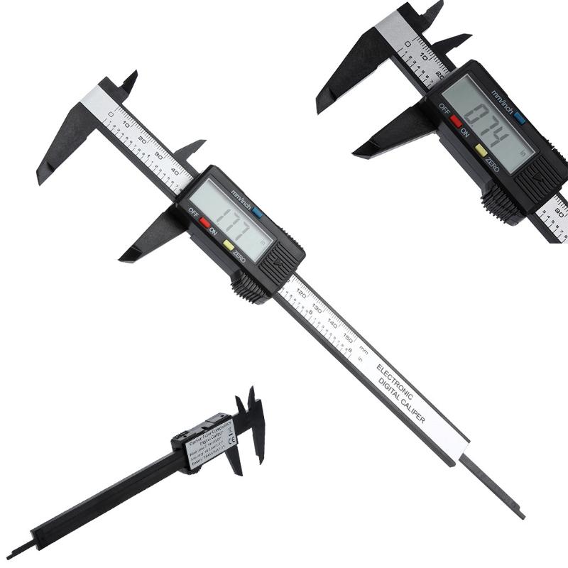 150mm/6inch LCD Digital Electronic Carbon Fiber Vernier Caliper Gauge Micrometer For Woodworking Measuring Tools #15
150mm/6inch LCD Digital Electronic Carbon Fiber Vernier Caliper Gauge Micrometer For Woodworking Measuring Tools #15