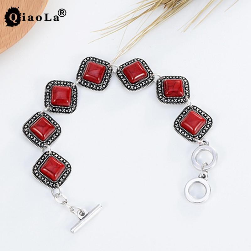 Qiao La New Bohemia Natural Red Green Stone Charm Bracelets Bangles Tibet Bracelet for women Jewelry Gifts Mujer Bijoux1, Golden;silver
Qiao La New Bohemia Natural Red Green Stone Charm Bracelets Bangles Tibet Bracelet for women Jewelry Gifts Mujer Bijoux1, Golden;silver