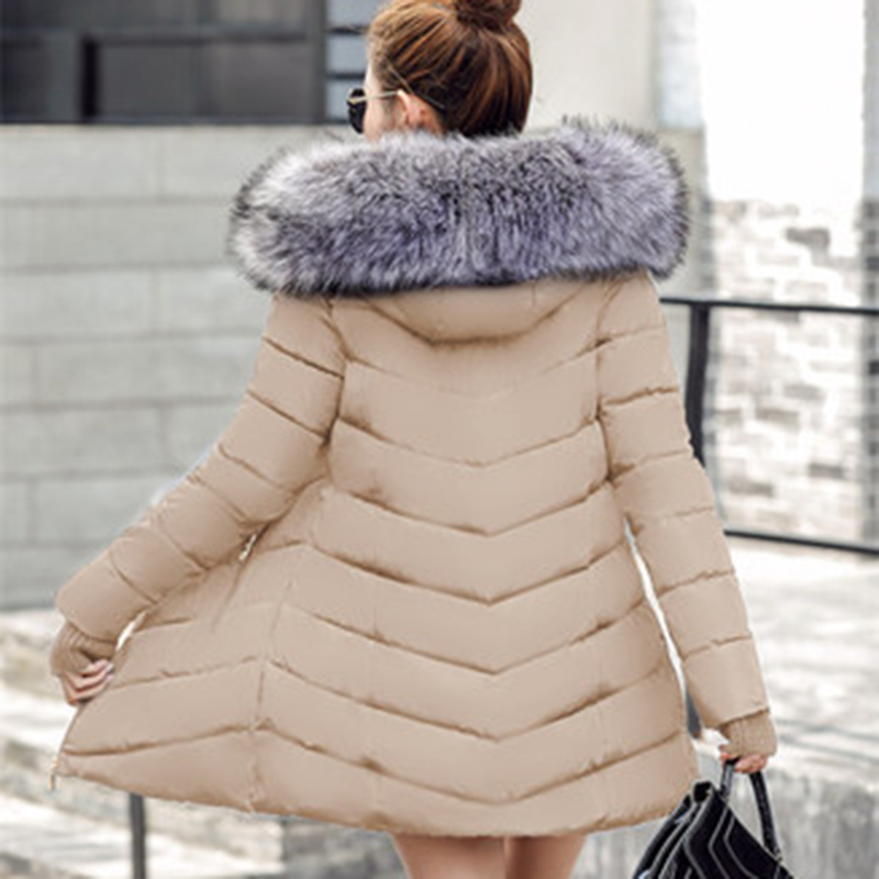 ZOGAA Artificial raccoon fur collar winter jacket women Winter And Autumn Wear High Quality Parkas Outwear Women Long Coats 201017
