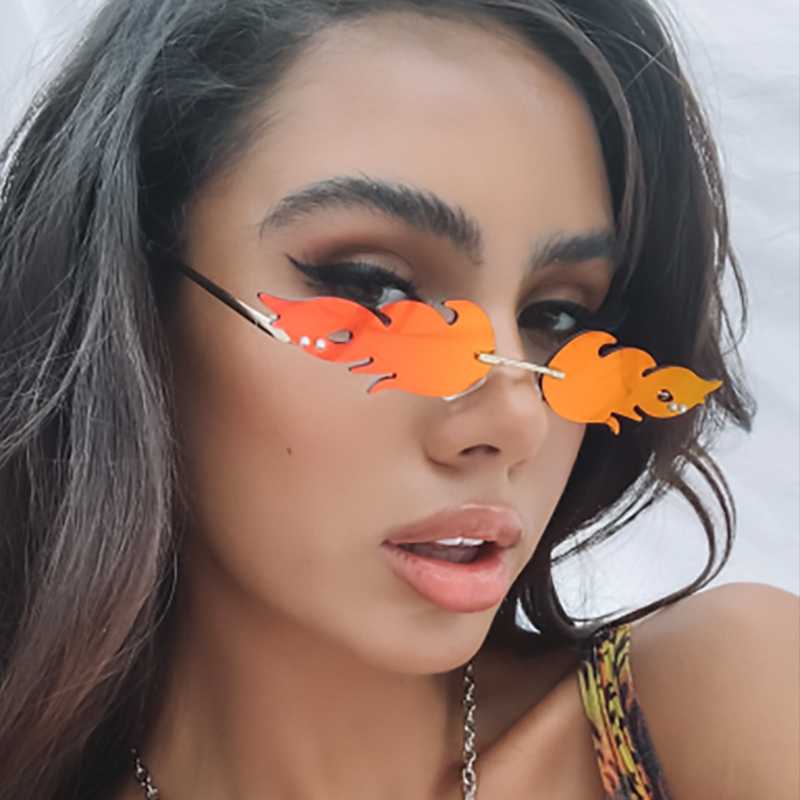 2020 New Trendy Fire Flame Sunglasses Women Vintage Small Narrow Rimless Cat Eye Sun Glasses Gradient Mirror Shades
2020 New Trendy Fire Flame Sunglasses Women Vintage Small Narrow Rimless Cat Eye Sun Glasses Gradient Mirror Shades