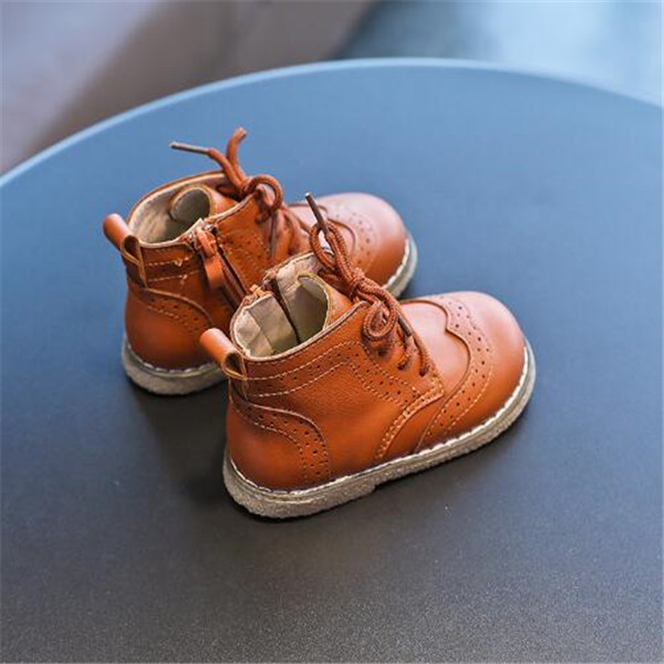 Childrens Martin boots spring autumn side zipper kids boys girls soft sole Casual shoes sneaker