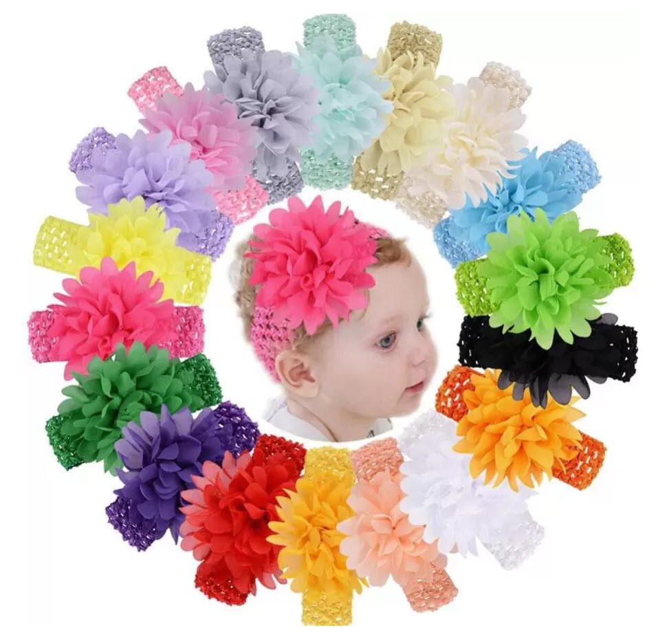 18 Pcs Baby Girls Headbands Chiffon Flower Soft Strecth Hair Band Hair Accessories for Newborns Infants Toddlers, Slivery;white
18 Pcs Baby Girls Headbands Chiffon Flower Soft Strecth Hair Band Hair Accessories for Newborns Infants Toddlers, Slivery;white