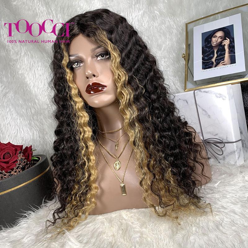 TOOCCI HAIR Loose Deep Wave Highlight Human Hair Lace Wig Highlights Honey Blonde Ombre Black With Blonde Highlights Color Wig, Black;brown
TOOCCI HAIR Loose Deep Wave Highlight Human Hair Lace Wig Highlights Honey Blonde Ombre Black With Blonde Highlights Color Wig, Black;brown