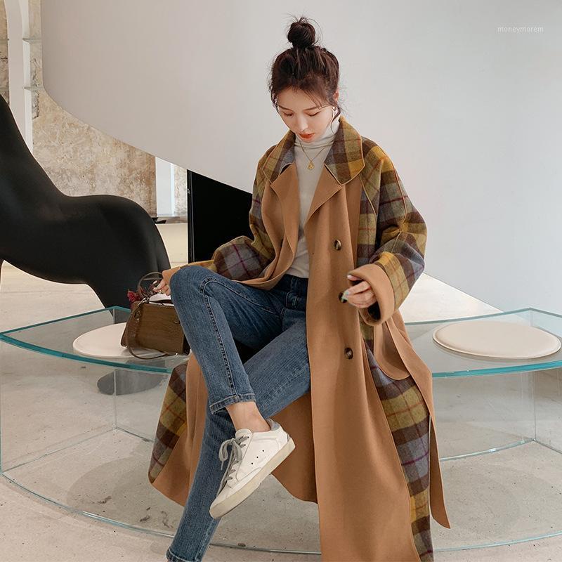 of 2020 new design feeling color matching plaid suit collar accept waist double-sided cloth coat female temperament1, See chart
of 2020 new design feeling color matching plaid suit collar accept waist double-sided cloth coat female temperament1, See chart