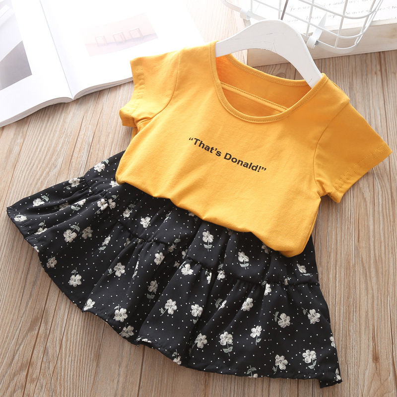 Summer Girl's Clothes 2 4 6 8 Years Kids Cactus T-shirt+Lace Tutu Dress 2Piece Sets Fashion Summer Girls Set Children Clothing Y1107