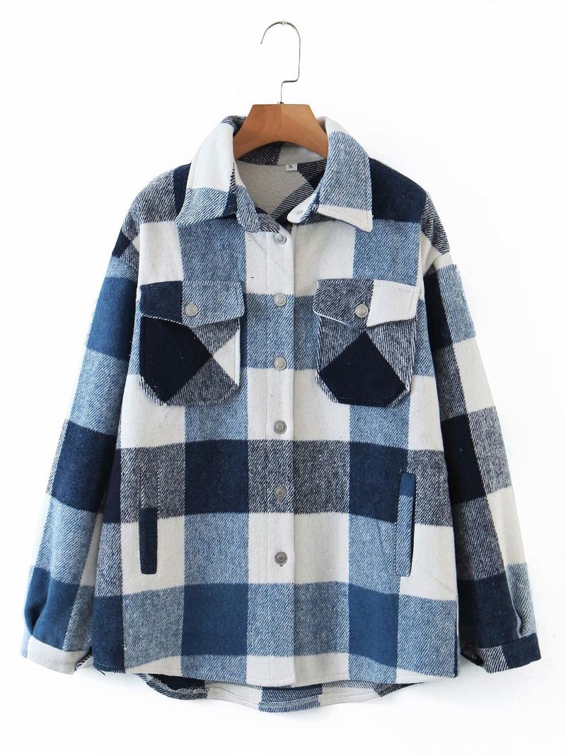 Women 2021 Plaid Button Down Jacket Oversized winter coat Undefined female Casual Long Sleeve Loose Coat Lapel Outwear, Black
Women 2021 Plaid Button Down Jacket Oversized winter coat Undefined female Casual Long Sleeve Loose Coat Lapel Outwear, Black