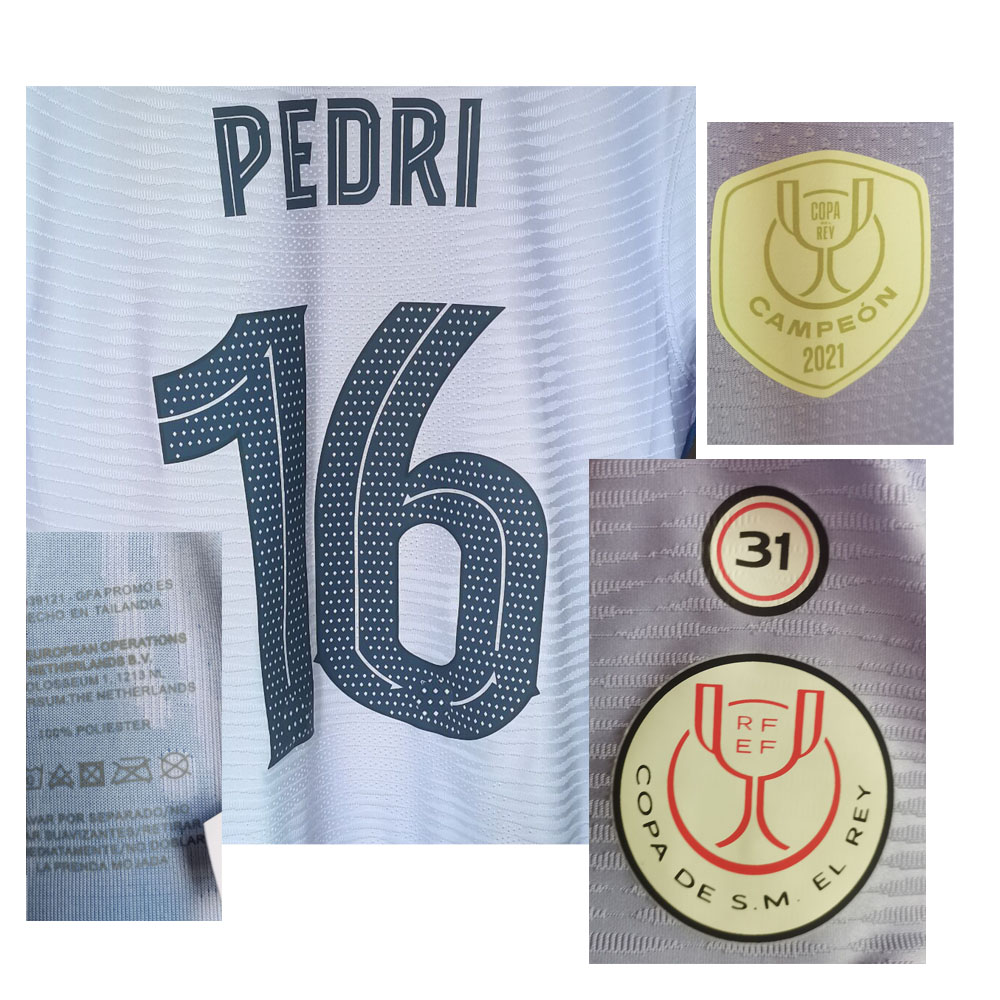 American College Football Wear 2022 Copa Del Rey Campeon Jersey Pedri Ansu Fati Maillot Match Worn Player Issue F.De Jong Gavi Jerseys, Player version
American College Football Wear 2022 Copa Del Rey Campeon Jersey Pedri Ansu Fati Maillot Match Worn Player Issue F.De Jong Gavi Jerseys, Player version